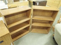 (2) 3-Tier Wooden Shelving Units - 25"Wx9"Dx36"H