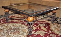 Stone and Metal Coffee Table