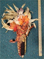Colorful Corn and Scarecrow Fall Harvest Decor