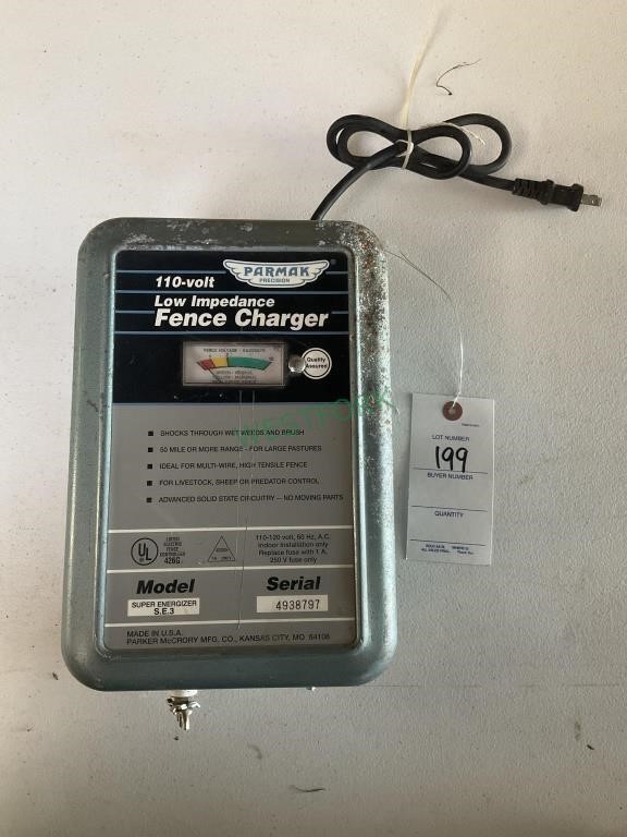 110 volt low impedance fence charger