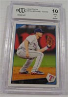 BCCG 10 Graded Michael Young 2009 Topps #610A