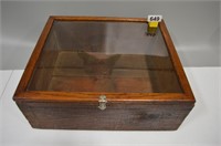 Large hand crafted wooden display box