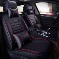 Otoez Car Seat Covers Faux Leather  Black