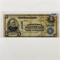 1924 Albuquerque $5 Bill NICELY CIRCULATED