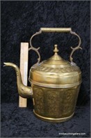 Vintage Engraved 1 gal. Copper Tea Kettle