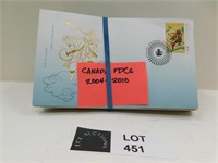CANADA 2004 2010 FIRST DAY COVERS