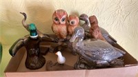 Duck, Owl Figurines