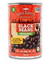 7-Pk Dunya Harvest Black Beans Organic, 398ml