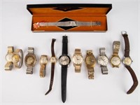 Lot of 12 Vintage Watches - Elgin, Waltham, Etc.