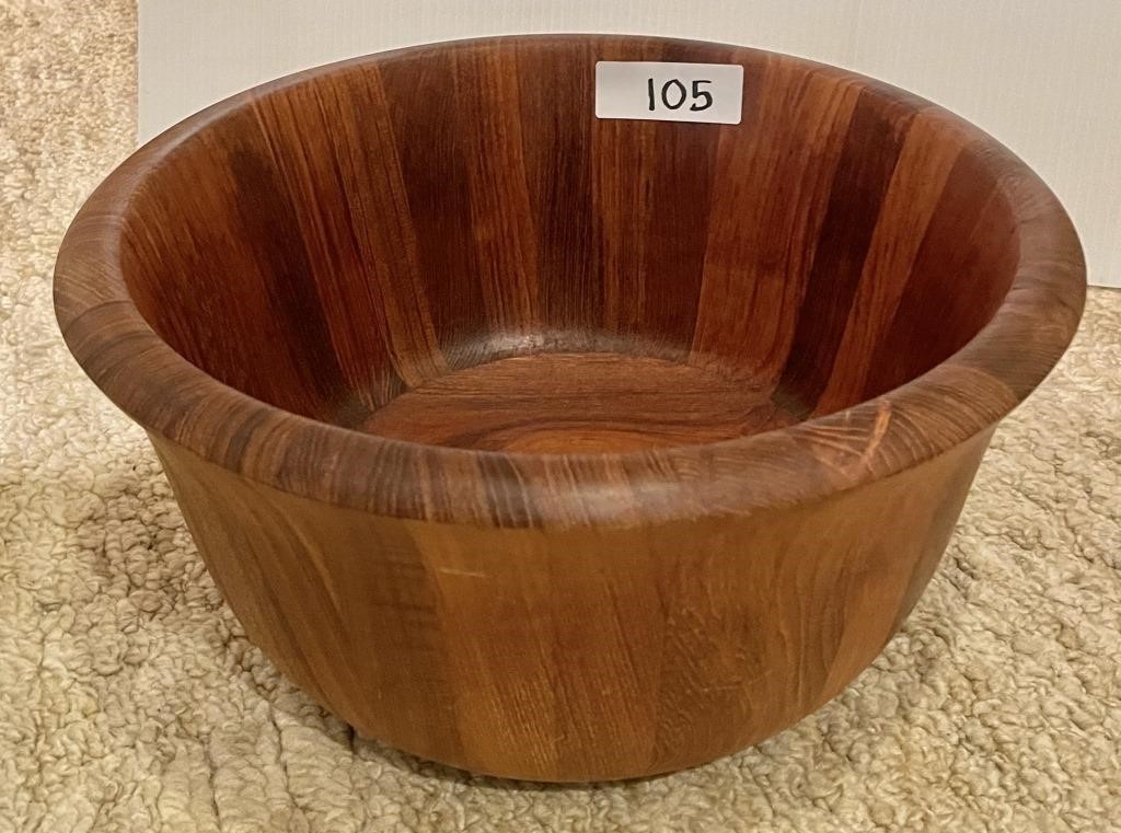 Large Dansk teak bowl 14" diameter