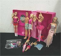 Barbie hard case with some accessories and