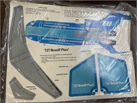727 Braniff Paper airplane