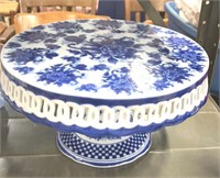 Beauitful Blue and white cake stand