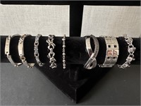 Silver Tone Bracelet Retail Lot - Qty 8