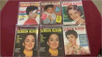 (6) Vintage Screen Album Magazines