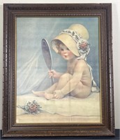 Charming Baby Nude Framed Picture