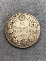 1919 CANADA SILVER ¢50 COIN