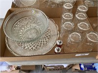 Wexford punch bowl and dish, 8 glasses & salt n