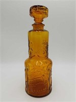 Vintage Nautical Amber Glass Decanter 13Top