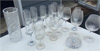 Box lot misc. clear glassware