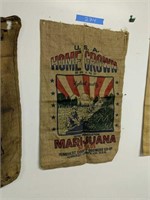 Homegrown Brand Marijuana Burlap Bag