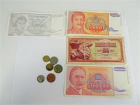 Assorted World Coins and Notes