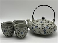 Pier 1 Tomoko Japanese Teapot w/ Cups