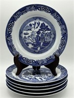 Royal Cuthbertson Blue Willow 8.5" Salad Plates