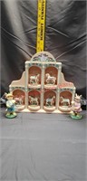 7 Piece Carousel Horses & Shelf And Flower Vase