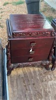 Mahogany Heavily Carved Nightstand