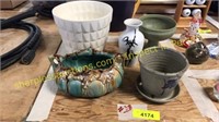 Belgium vase, pottery pieces