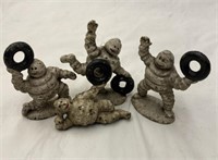 Vintage Michelin Man Cast Iron Mini Figurines