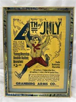 Hanging Picture Frame, w/Copy of Vintage Ad,