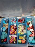 Plastic Tote Full of Jewelry Making