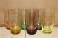 Colored Drinking Glass Set of 6