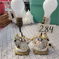 Two Occupied Japan Lamps- One needs Glued Fast