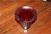 Vintage Ruby Red Vase