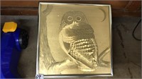 GOLD FLECKED OWL ART