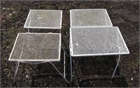 (4) Metal Patio Tables