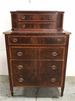 Vintage tall cherry chest of drawers
