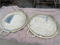 Pair of Vintage Silver Plate Platters