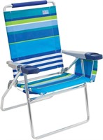 17" Extended Height 4 Position Folding Beach Chair