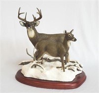 Danbury Mint White-Tailed Deer Sculpture Figure