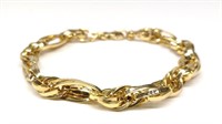14k Gold Chain Link Bracelet (7.5" long)