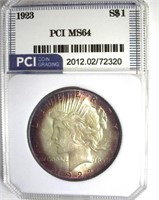 1923 Peace PCI MS64 Great Rim Color