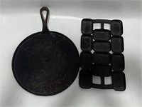 Antique Detroit GEM Cast Iron Muffin Pan