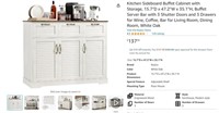 E6634 Sideboard Buffet Cabinet with Storage White