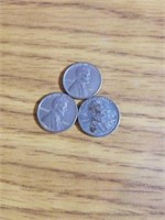 3 pc 1943 steel pennies