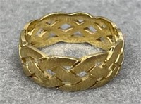 14K Gold Ring, 7g, Sz 10.5