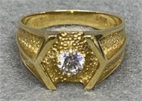 14K Gold Ring, 6g, Sz 9
